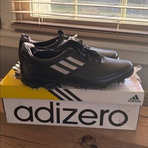 Adidas Adizero Tour Black Spike Golf Shoes Size 10.5 Medium